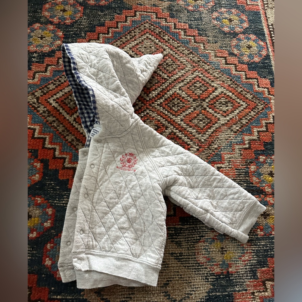 Petit Bateau quilted hooded jacket